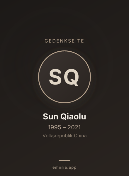 Gedenkportrait von Sun Qiaolu