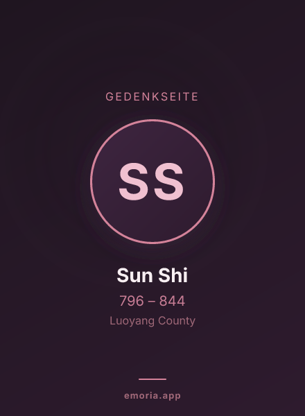 Gedenkportrait von Sun Shi