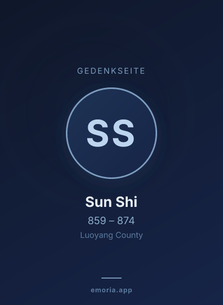 Gedenkportrait von Sun Shi
