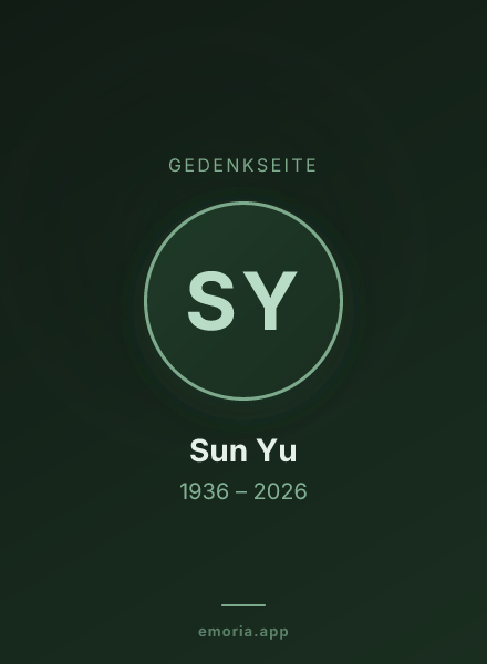 Gedenkportrait von Sun Yu