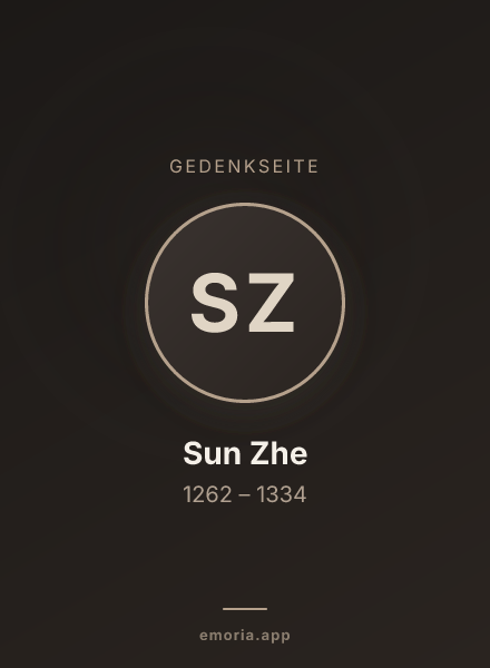 Gedenkportrait von Sun Zhe