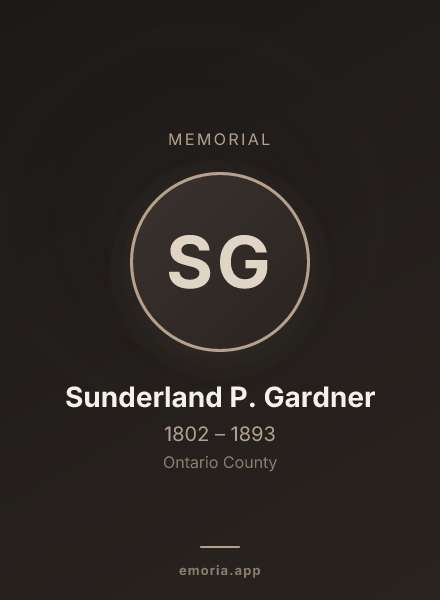Memorial portrait of Sunderland P. Gardner