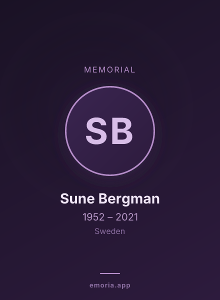 Memorial portrait of Sune Bergman