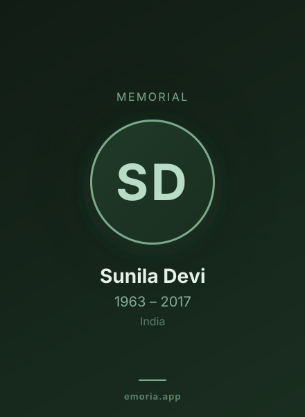 Memorial portrait of Sunila Devi