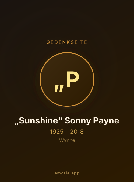 Gedenkportrait von „Sunshine“ Sonny Payne
