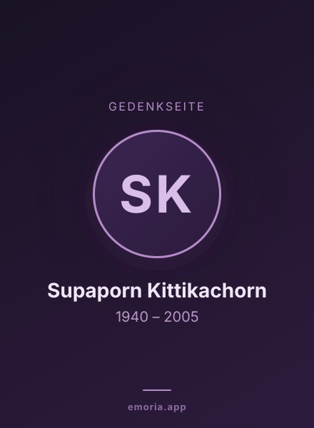 Gedenkportrait von Supaporn Kittikachorn