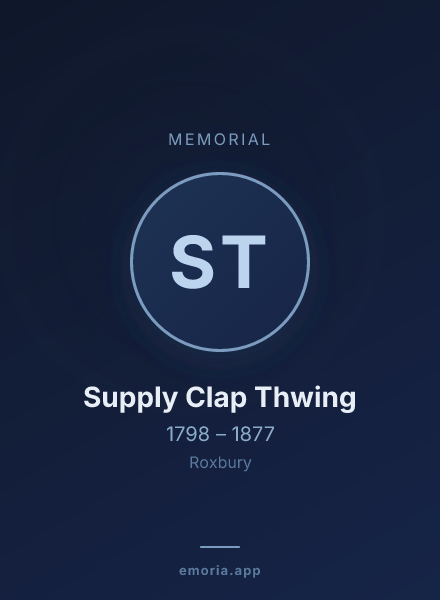 Memorial portrait of Supply Clap Thwing