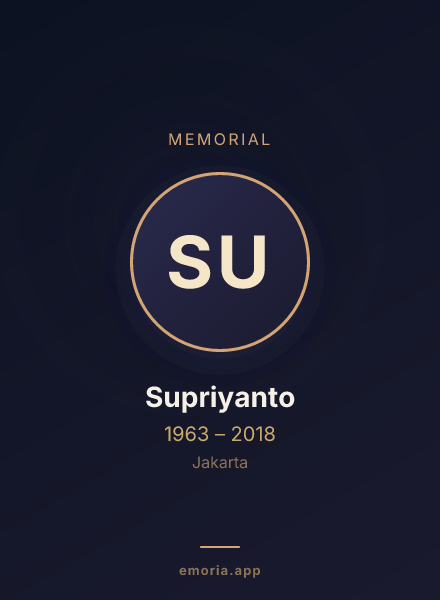 Memorial portrait of Supriyanto