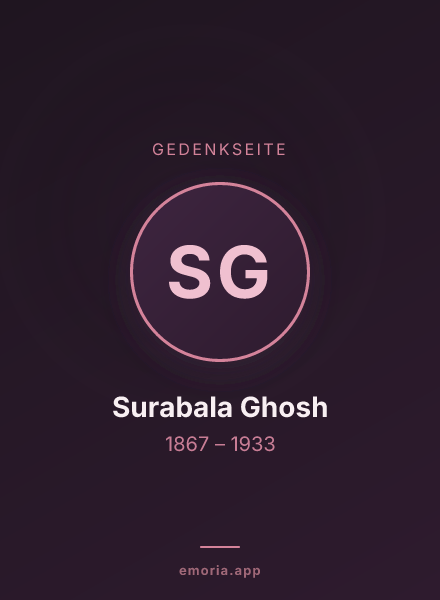 Gedenkportrait von Surabala Ghosh