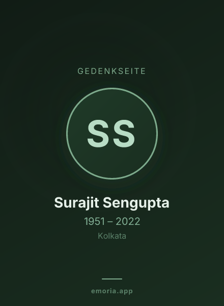 Gedenkportrait von Surajit Sengupta