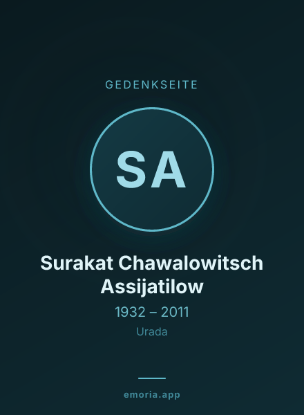 Gedenkportrait von Surakat Chawalowitsch Assijatilow