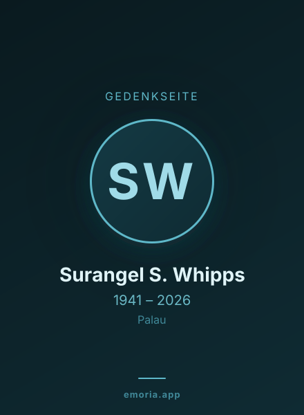 Gedenkportrait von Surangel S. Whipps
