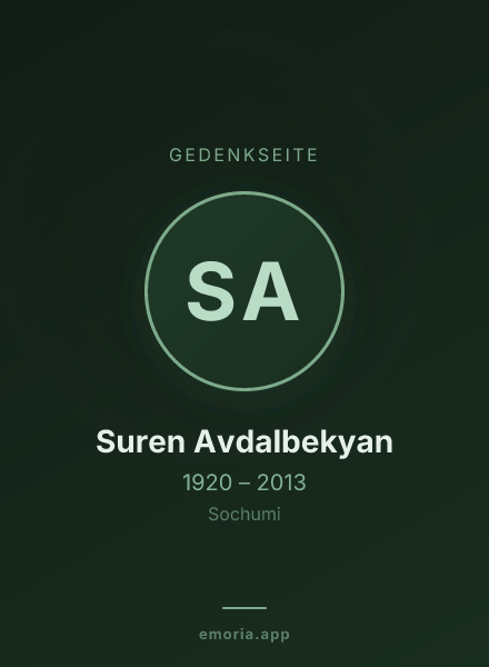 Gedenkportrait von Suren Avdalbekyan