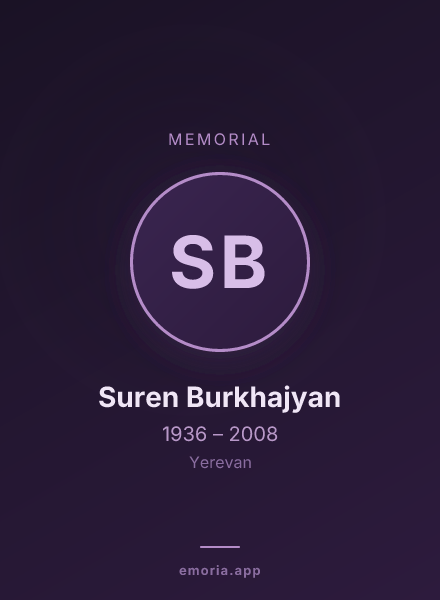 Memorial portrait of Suren Burkhajyan