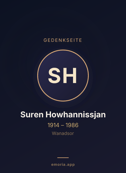 Gedenkportrait von Suren Howhannissjan