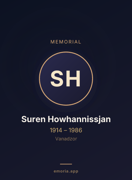 Memorial portrait of Suren Howhannissjan