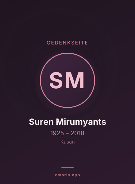 Gedenkportrait von Suren Mirumyants