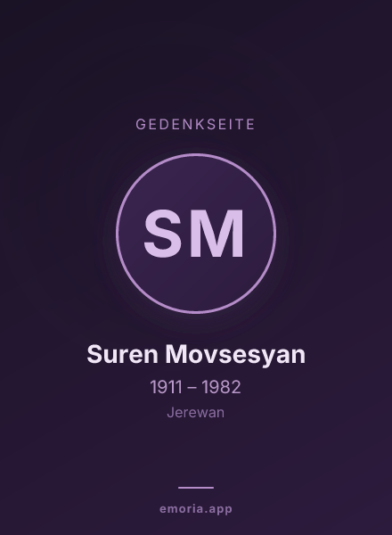 Gedenkportrait von Suren Movsesyan
