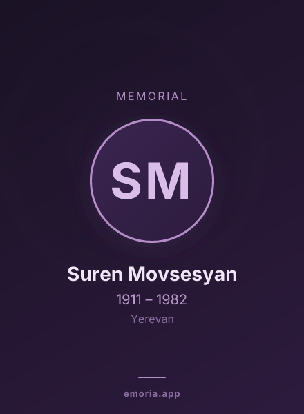 Memorial portrait of Suren Movsesyan