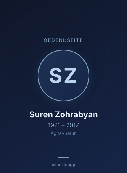 Gedenkportrait von Suren Zohrabyan