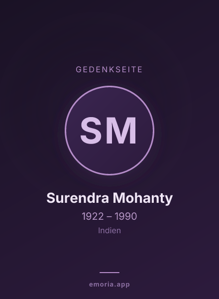 Gedenkportrait von Surendra Mohanty
