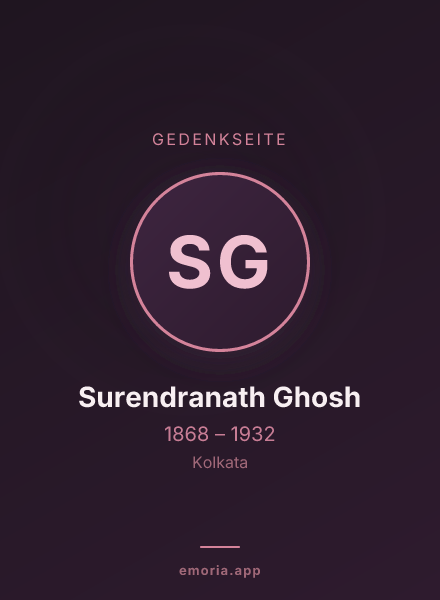Gedenkportrait von Surendranath Ghosh