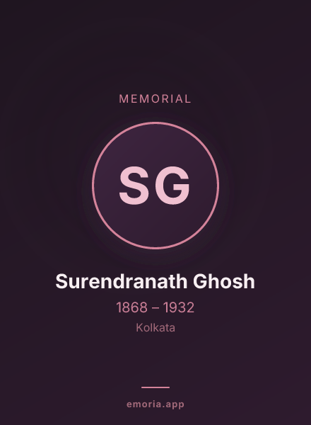 Memorial portrait of Surendranath Ghosh