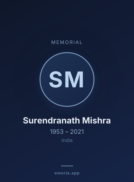 Memorial portrait of Surendranath Mishra