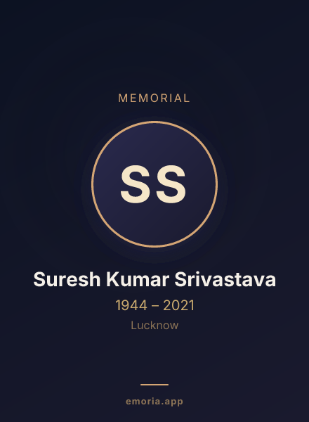 Memorial portrait of Suresh Kumar Srivastava