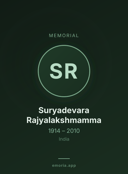 Memorial portrait of Suryadevara Rajyalakshmamma