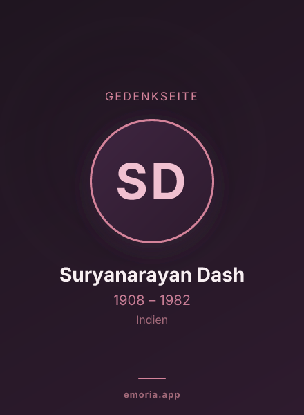 Gedenkportrait von Suryanarayan Dash