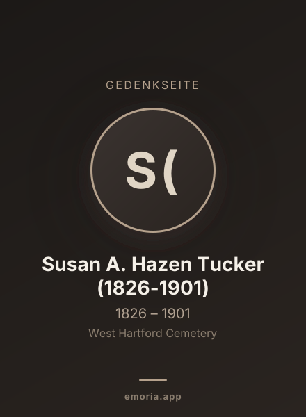 Gedenkportrait von Susan A. Hazen Tucker (1826-1901)