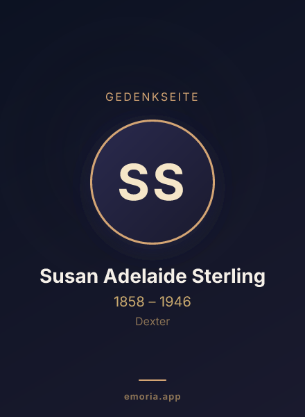 Gedenkportrait von Susan Adelaide Sterling