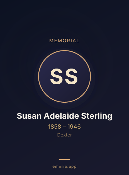 Memorial portrait of Susan Adelaide Sterling