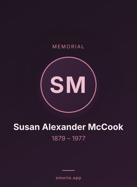Memorial portrait of Susan Alexander McCook