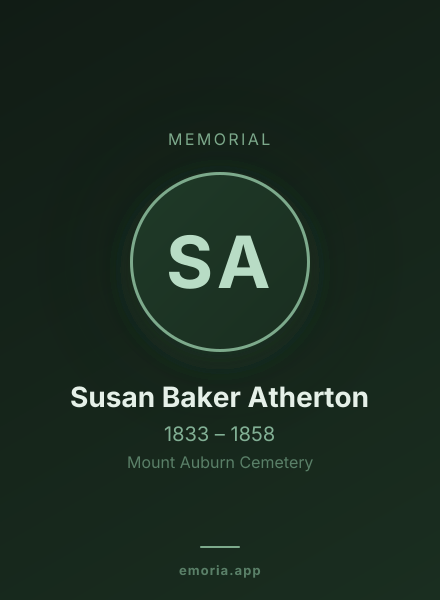Memorial portrait of Susan Baker Atherton
