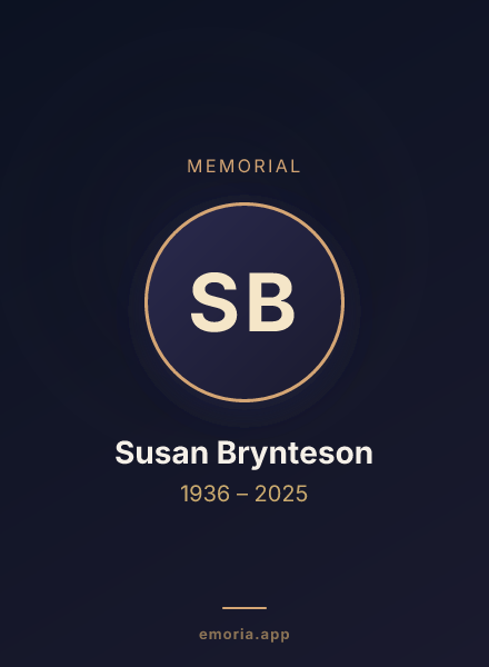 Memorial portrait of Susan Brynteson