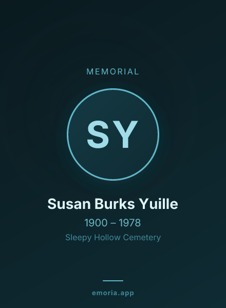 Memorial portrait of Susan Burks Yuille