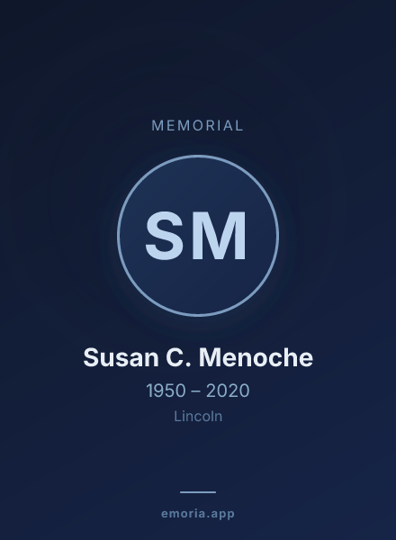 Memorial portrait of Susan C. Menoche