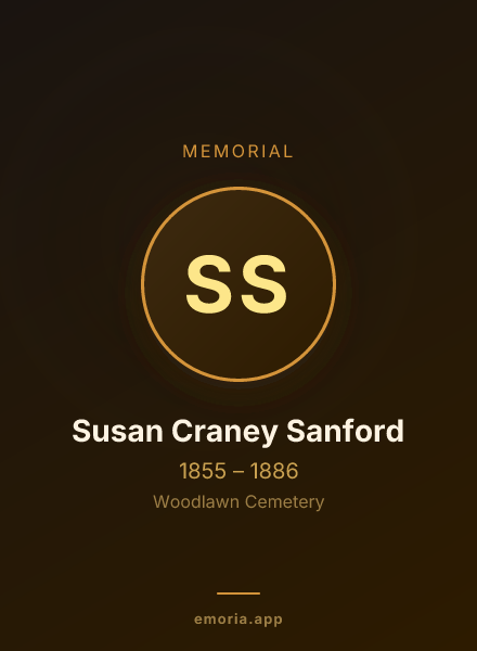 Memorial portrait of Susan Craney Sanford