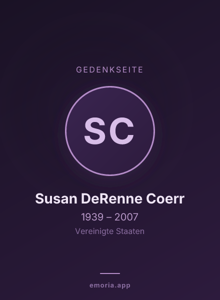 Gedenkportrait von Susan DeRenne Coerr