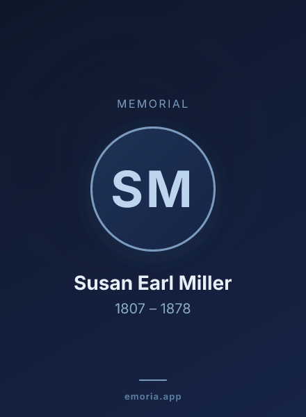 Memorial portrait of Susan Earl Miller