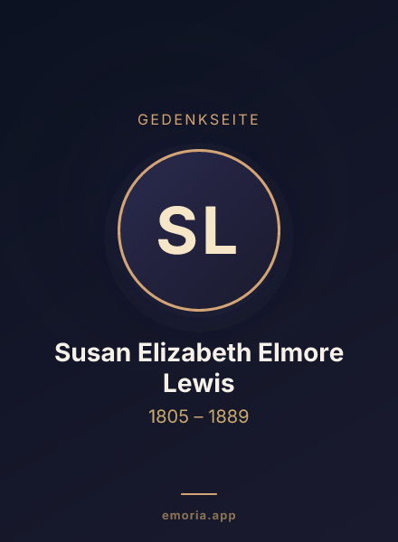 Gedenkportrait von Susan Elizabeth Elmore Lewis