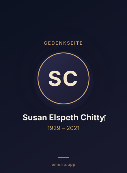 Gedenkportrait von Susan Elspeth Chitty‎