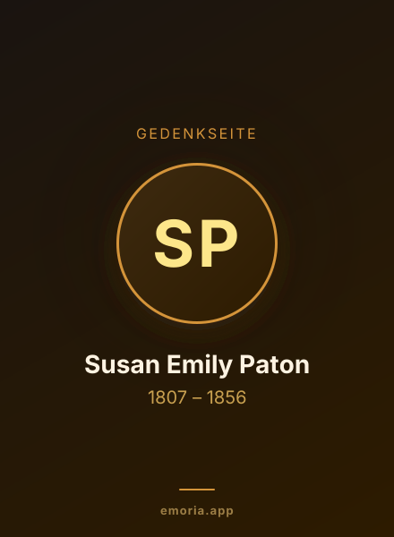 Gedenkportrait von Susan Emily Paton
