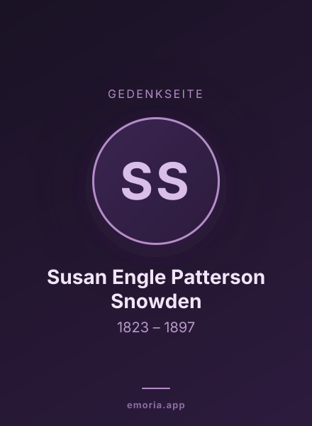 Gedenkportrait von Susan Engle Patterson Snowden