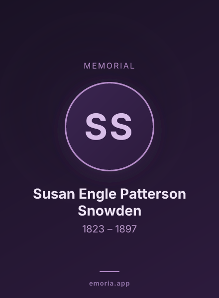 Memorial portrait of Susan Engle Patterson Snowden