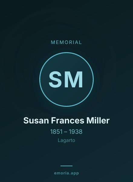 Memorial portrait of Susan Frances Miller