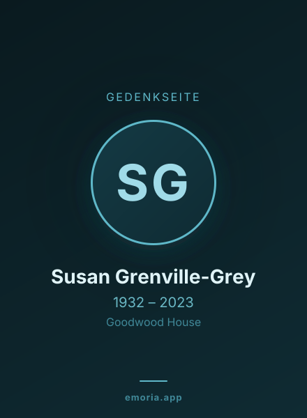 Gedenkportrait von Susan Grenville-Grey