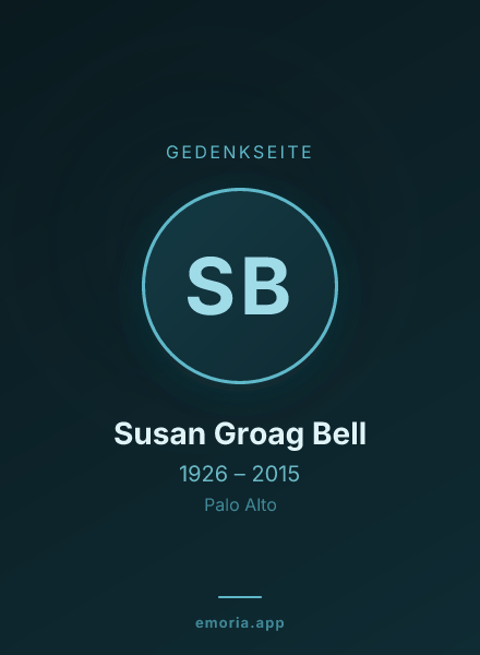 Gedenkportrait von Susan Groag Bell